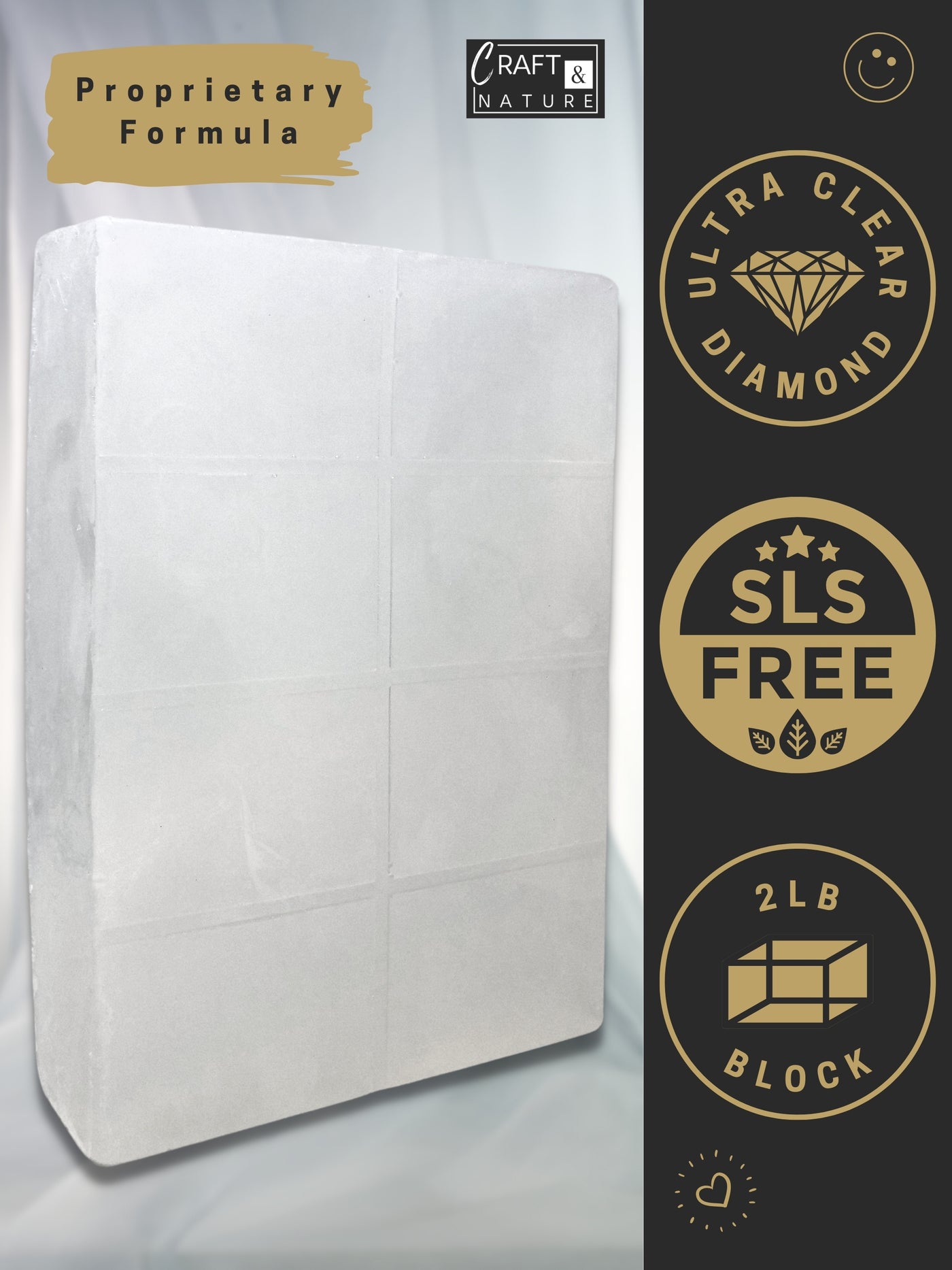 SLS Free Ultra Clear Soap Base - Diamond 2 LB X 80 PCS BULK OFFER