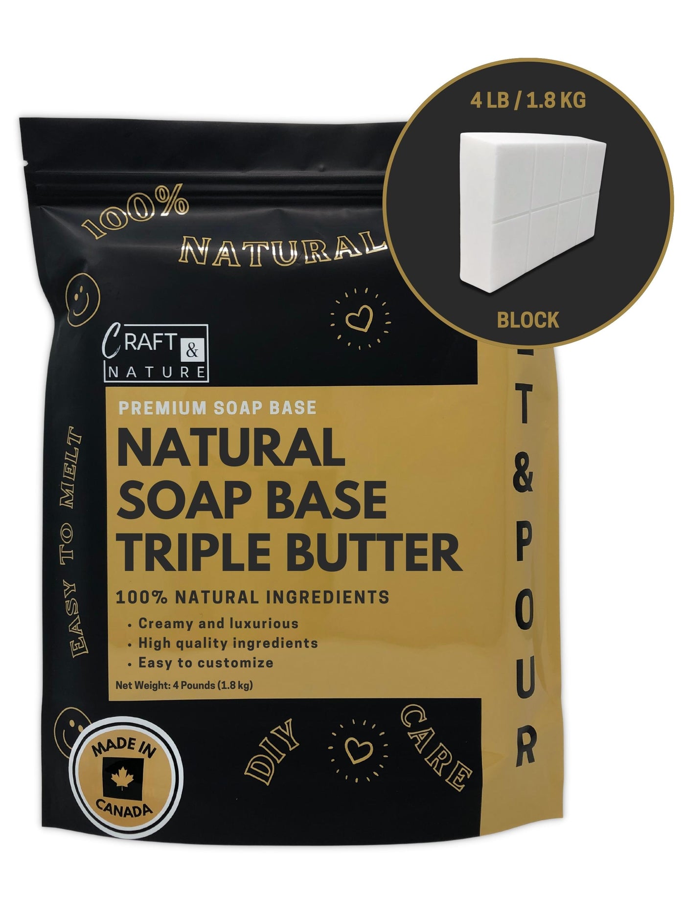 Natural Soap Base - Triple Butter