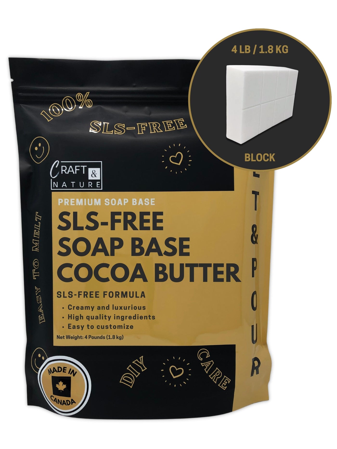 SLS Free Soap Base - Cocoa Butter