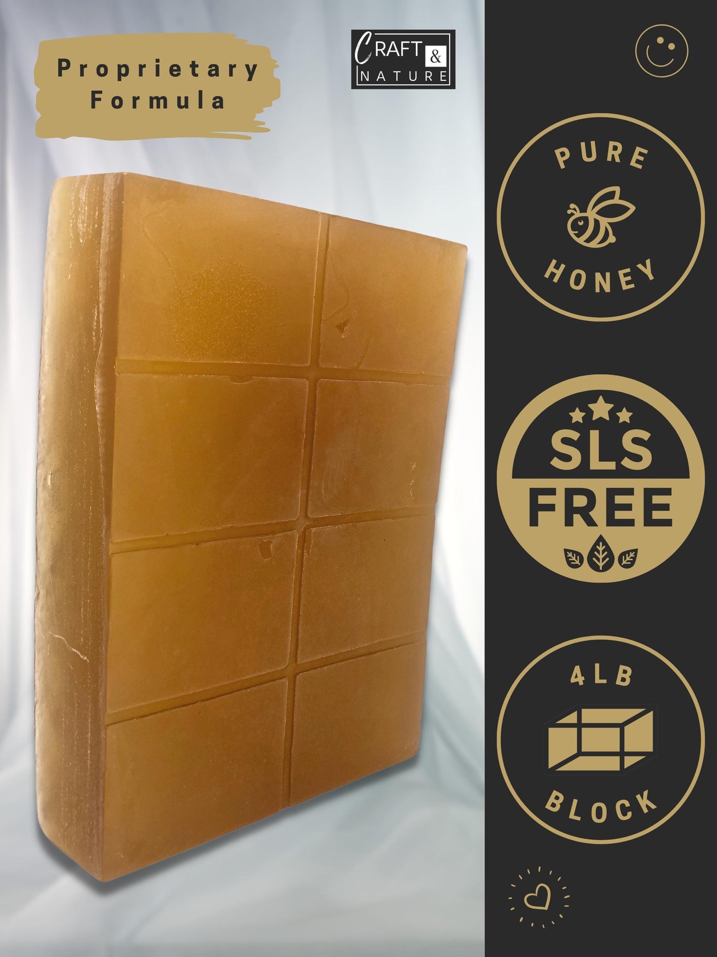 SLS Free Soap Base - Honey