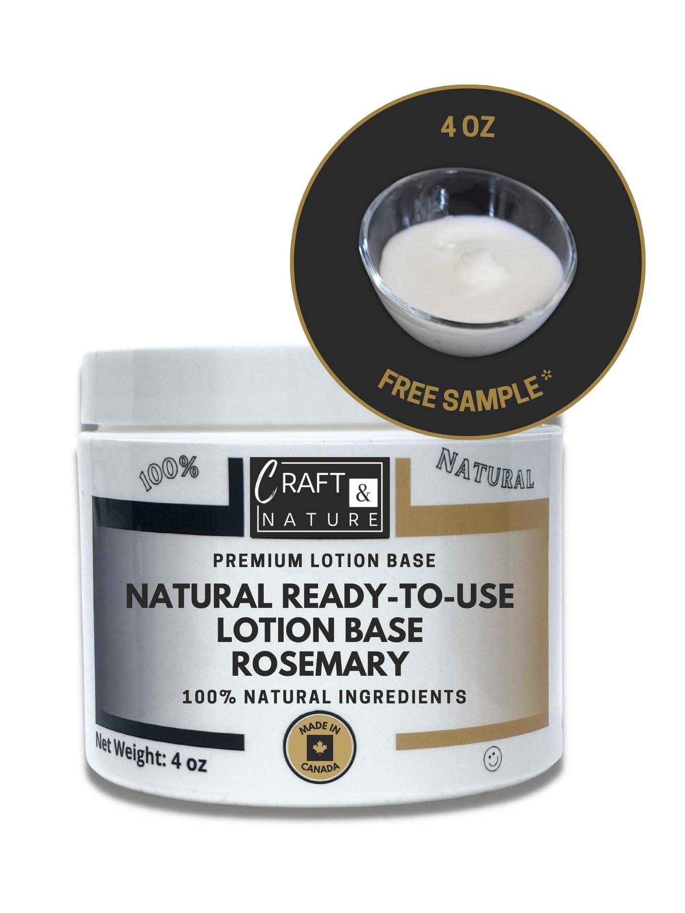 Natural Ready-To-Use Lotion Base - Rosemary